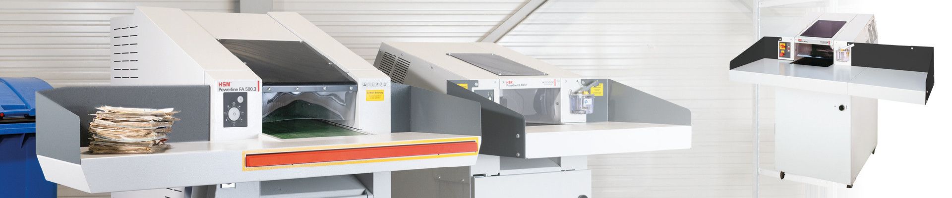 Destructeurs de documents grande capacité HSM Powerline