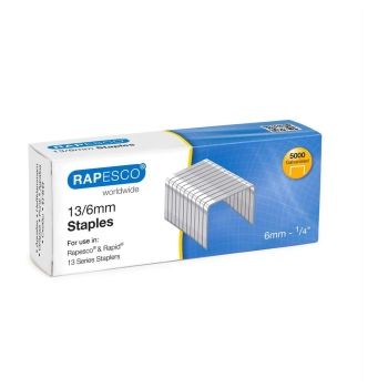 Agrafes 13/6 Galvanisé x5000 RAPESCO base - S13060Z3