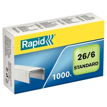 Agrafes 26/6 Standard x1000 RAPID base - 24861300