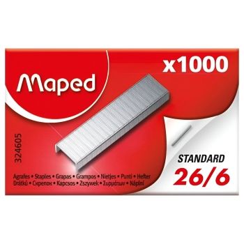 Agrafes 26/6 Zingué x1000 MAPED base - 324605