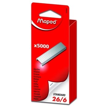 Agrafes 26/6 Zingué x5000 MAPED base - 324606