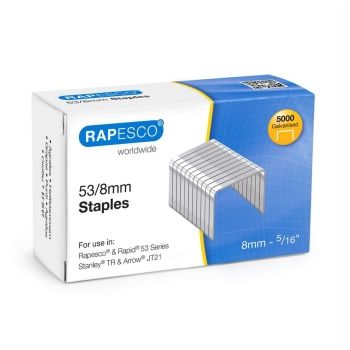 Agrafes 53/8 Galvanisé x5000 RAPESCO base - 0750