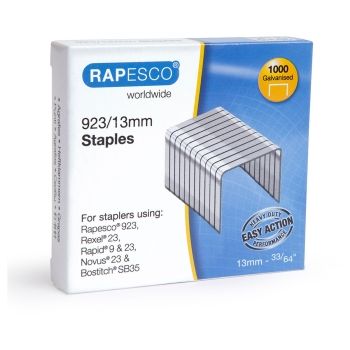 Agrafes 923/13 Galvanisé x1000 RAPESCO base - 1484