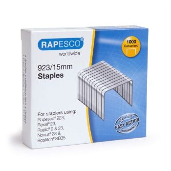 Agrafes 923/15 Galvanisé x1000 RAPESCO base - 1239