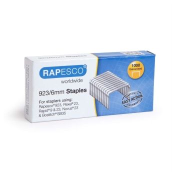 Agrafes 923/6 Galvanisé x1000 RAPESCO base - 1235