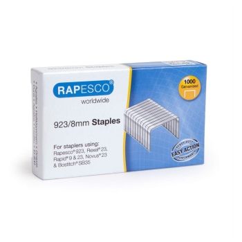 Agrafes 923/8 Galvanisé x1000 RAPESCO base - 1236