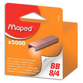 Agrafes BB 8/4 Cuivré x5000 MAPED base - 325202