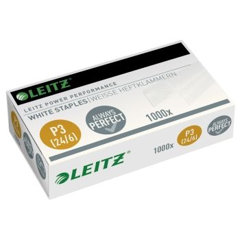 Agrafes Power Performance P3 24/6 blanc x1000 LEITZ base - 55540000