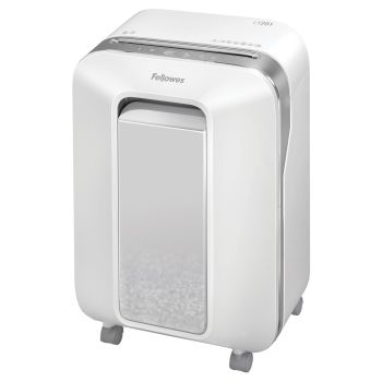 Destructeur de documents LX201 Powershred 2 x 12 mm blanc FELLOWES base - 5050101