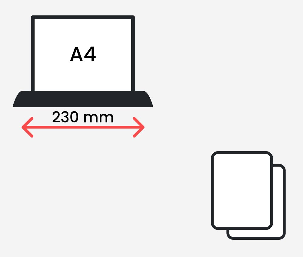 La largeur d'introduction du destructeur coupe croisée P4 200C Automax 4 x 38 mm insertion papier automatique FELLOWES est de 230 mm