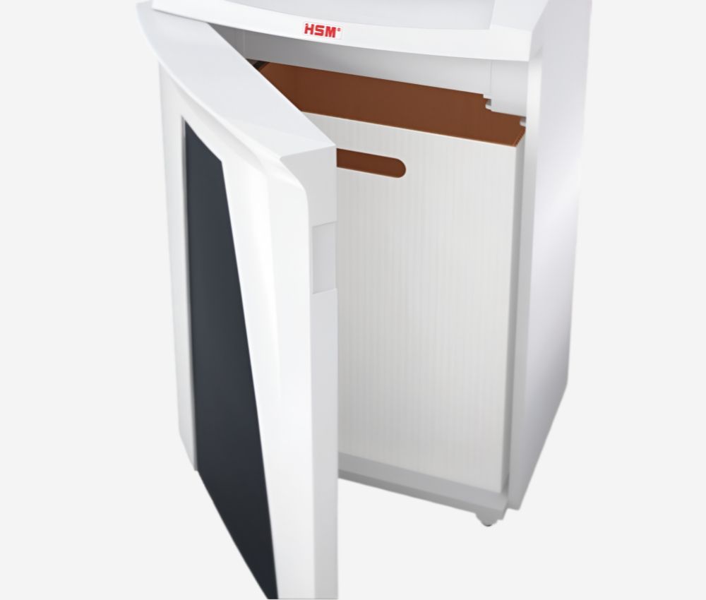 Boîte de récupération en carton du destructeur coupe micro-particules P7 B32 Securio 1 x 5 mm  huileur automatique HSM