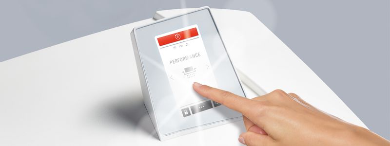 Commande via écran tactile