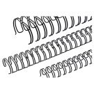 100 peignes anneaux métalliques A4 23 boucles 12,7 mm (1/2'') Pas 2:1 noirs RENZ
