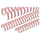 100 peignes anneaux métalliques A4 23 boucles 8 mm (5/16'') Pas 2:1 rouges RENZ