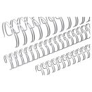 100 peignes anneaux métalliques A4 23 boucles 9,5 mm (3/8'') Pas 2:1 argent mat RENZ