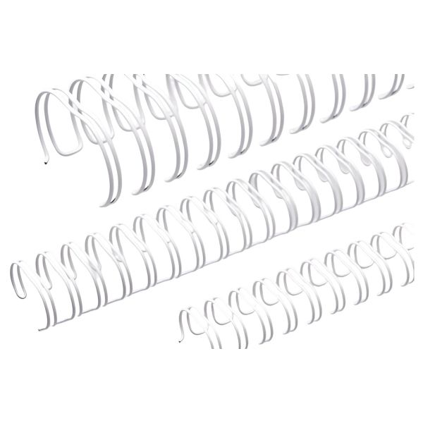 25 peignes anneaux métalliques A4 23 boucles 25,4 mm (1'') Pas 2:1 blancs