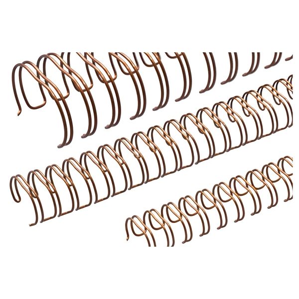 50 peignes anneaux métalliques A4 23 boucles 14,3 mm (9/16'') Pas 2:1 bronze