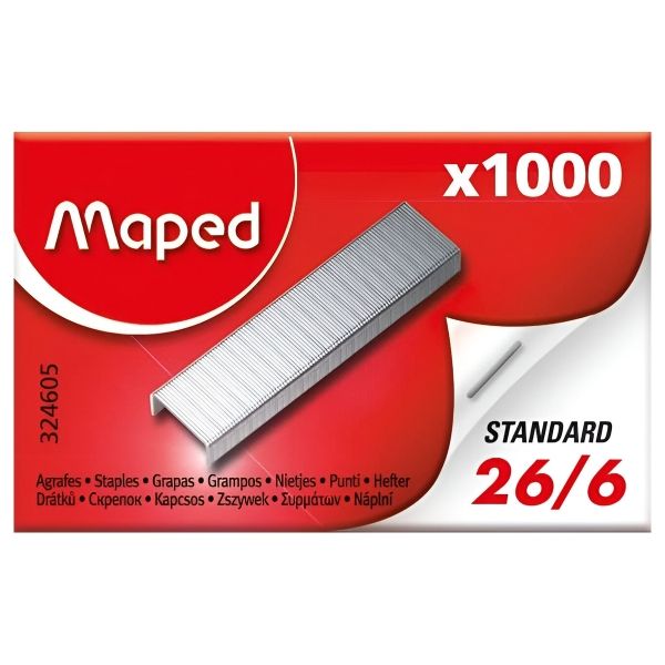 Agrafes 26/6 Zingué x1000