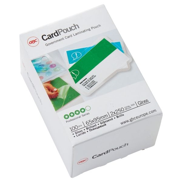 100 pochettes de plastification 65 x 95 mm 250 microns brillantes