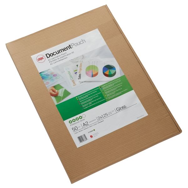 50 pochettes de plastification A2 125 microns brillantes