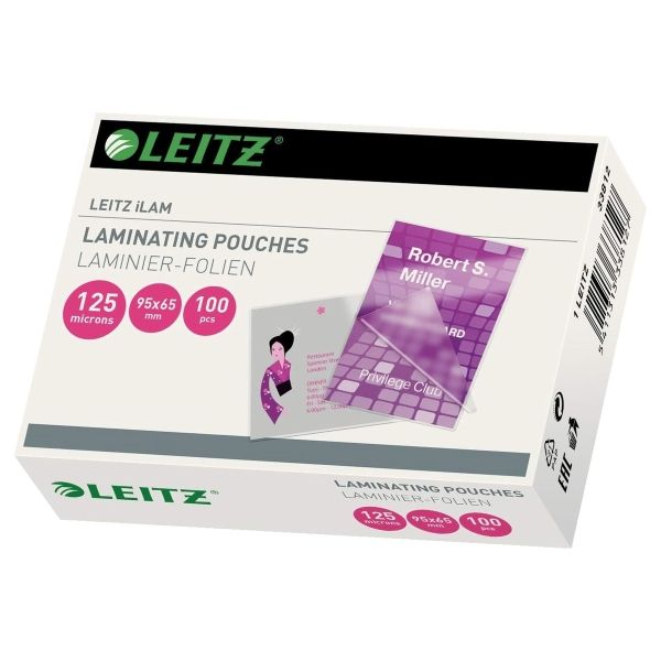 100 pochettes de plastification iLAM 65 x 95 mm 125 microns brillantes