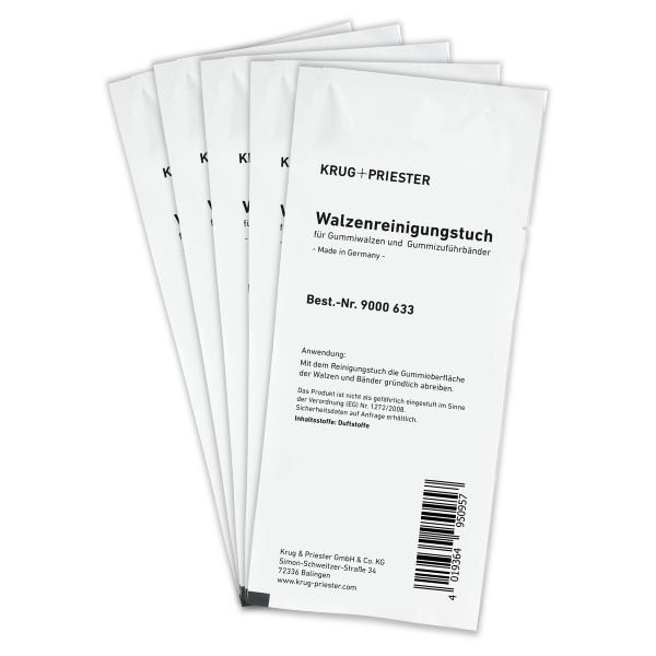 Lingettes de nettoyage des rouleaux et courroies