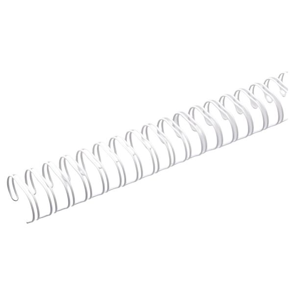 100 peignes anneaux métalliques A4 34 boucles 4,8 mm (3/16'') Pas 3:1 blancs