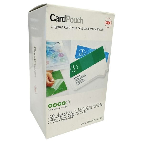 100 pochettes de plastification 64 x 108 mm 250 microns brillantes