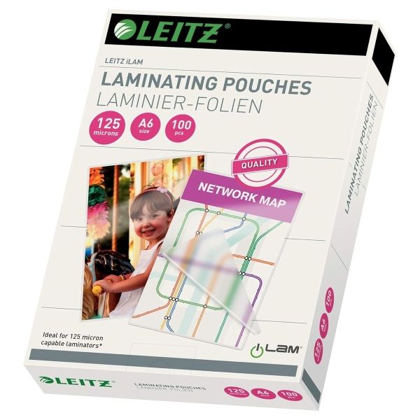 100 pochettes de plastification iLAM premium A6 125 microns brillantes