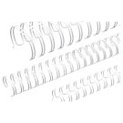 RENZ 25 peignes anneaux métalliques A5 16 boucles 25,4 mm (1'') Pas 2:1 blancs