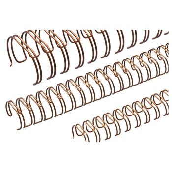 100 peignes anneaux métalliques A4 23 boucles 6,9 mm (1/4'') Pas 2:1 bronze