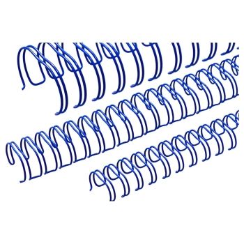 100 peignes anneaux métalliques A5 24 boucles 5,5 mm (3/16'') Pas 3:1 bleus