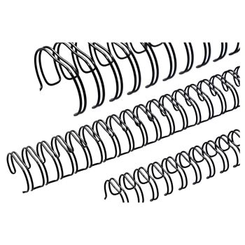 100 peignes anneaux métalliques A5 24 boucles 5,5 mm (3/16'') Pas 3:1 noirs