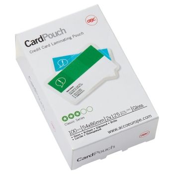 100 pochettes de plastification 54 x 86 mm 125 microns brillantes
