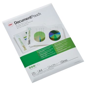 25 pochettes de plastification A4 125 microns brillantes