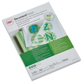 100 pochettes de plastification A4 75 microns brillantes