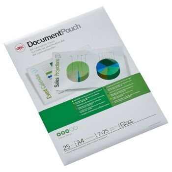 25 pochettes de plastification A4 75 microns brillantes