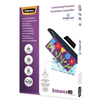 100 pochettes de plastification ImageLast A4 80 microns brillantes