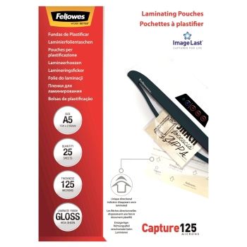 25 pochettes de plastification ImageLast A5 125 microns brillantes