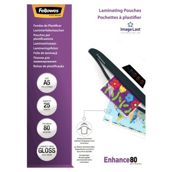 25 pochettes de plastification ImageLast A5 80 microns brillantes