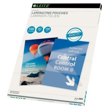 100 pochettes de plastification iLAM A3 100 microns brillantes