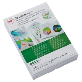 100 pochettes de plastification A4 250 microns brillantes GBC base - IB586040