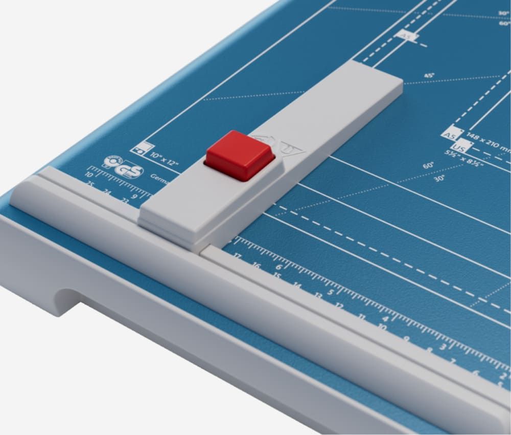 Butée arrière réglable de la cisaille papier A4 560 DAHLE