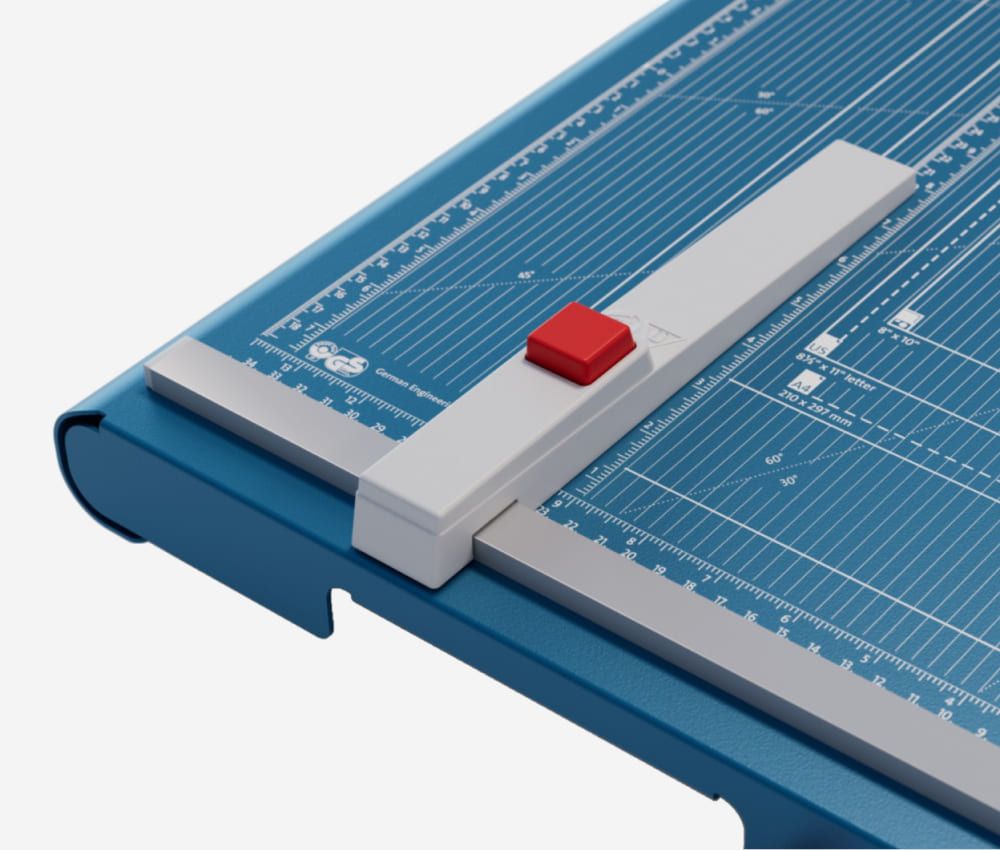 Butée arrière réglable de la cisaille papier A4 565 DAHLE