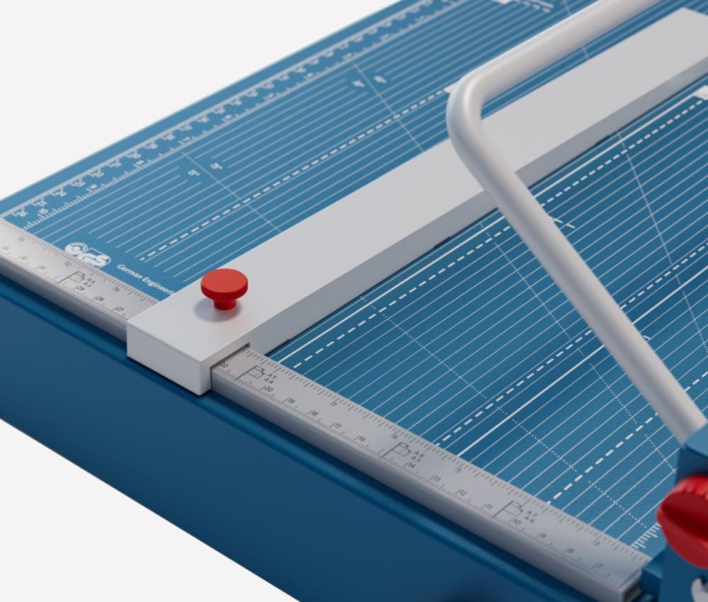 Butée arrière réglable de la cisaille papier A3 567 DAHLE
