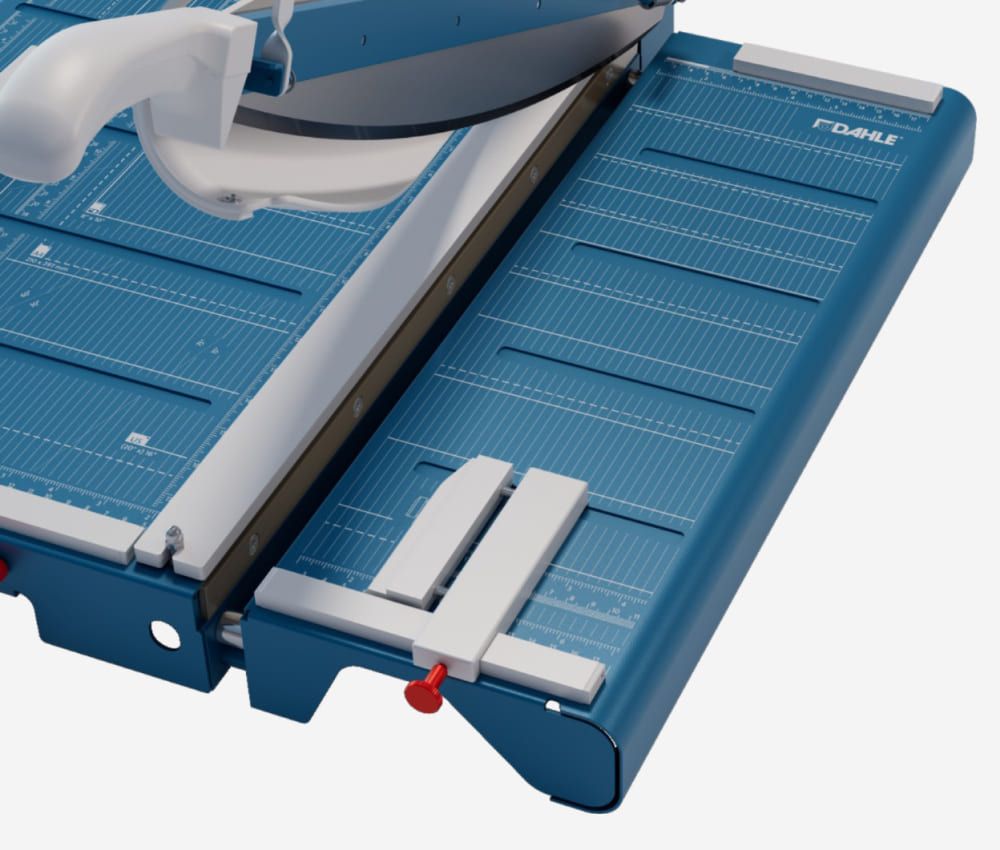 Table avant & dispositif de coupe de bandelettes de la cisaille 868 DAHLE
