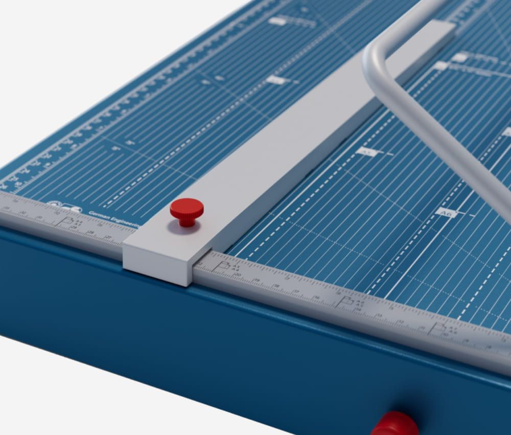 Butée arrière réglable de la cisaille papier A3 517 DAHLE