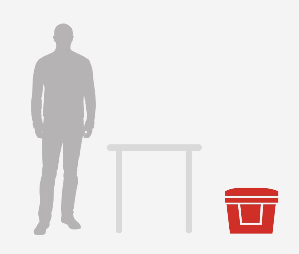 Capacité de 205 litres du collecteur de déchets du  destructeur de documents Securio C14 HSM 