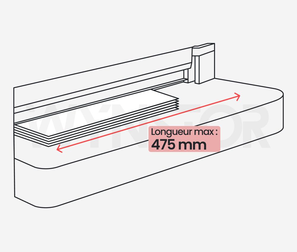 Le massicot électrique programmable A3+ 4855 IDEAL bénéficie d'une longueur de coupe 475 mm