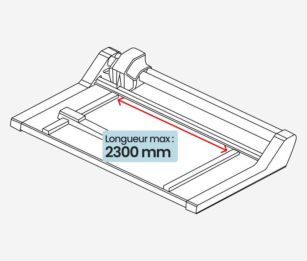 Longueur de coupe de la coupeuse de plans grand format A0 NEOLT Strong Trim 230
